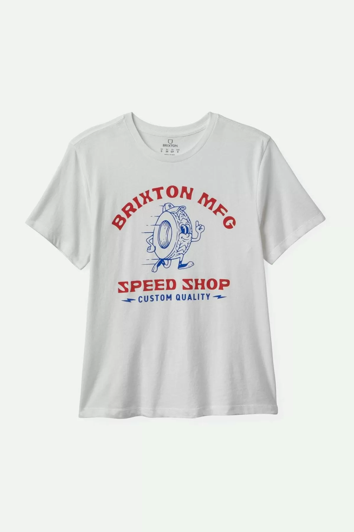 T-Shirts & Tanks | Tops-Brixton Speed Shop Vintage Crew T-Shirt White