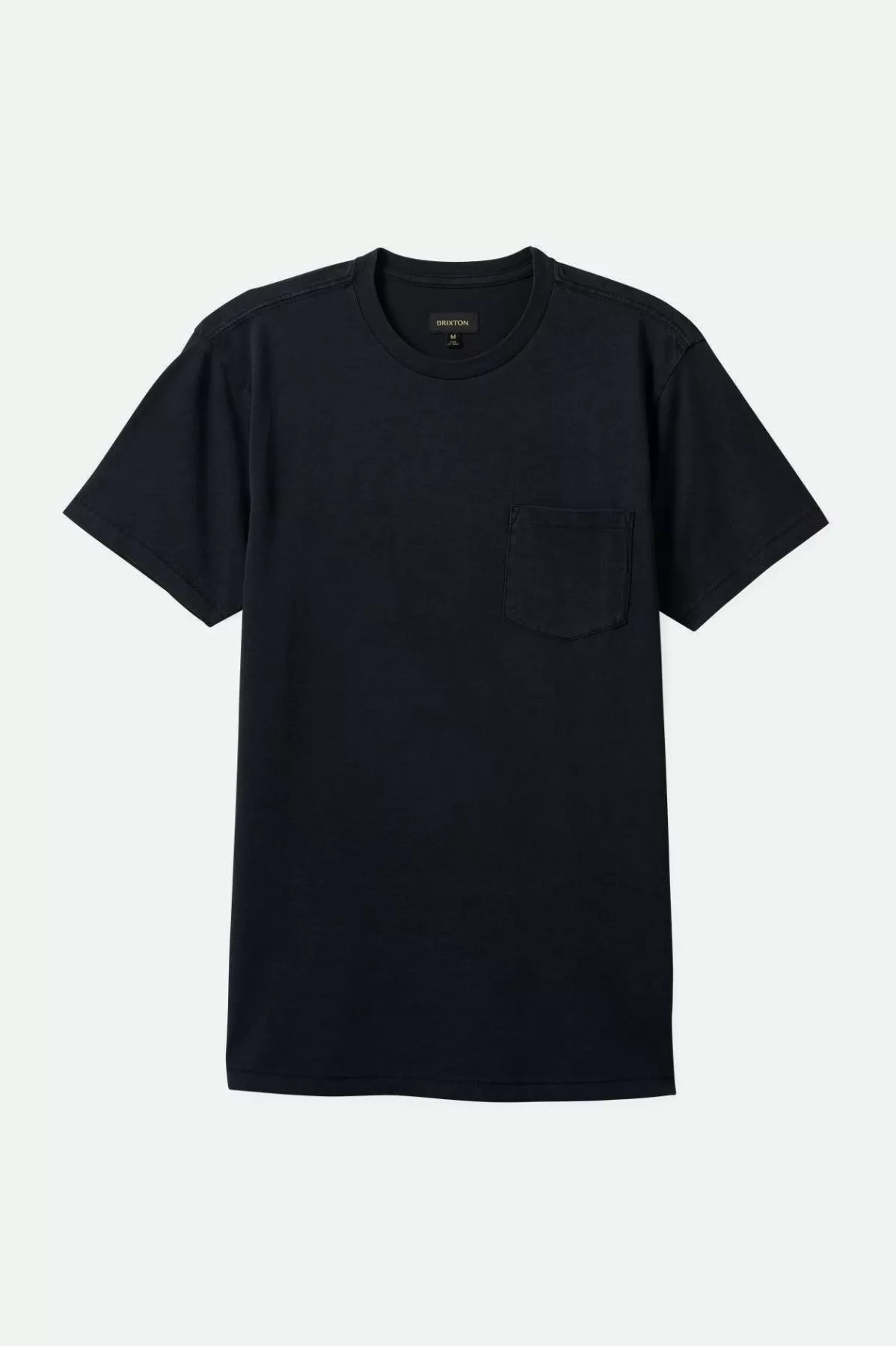 T-Shirts-Brixton Vintage Reserve S/S T-Shirt Black Sol Wash