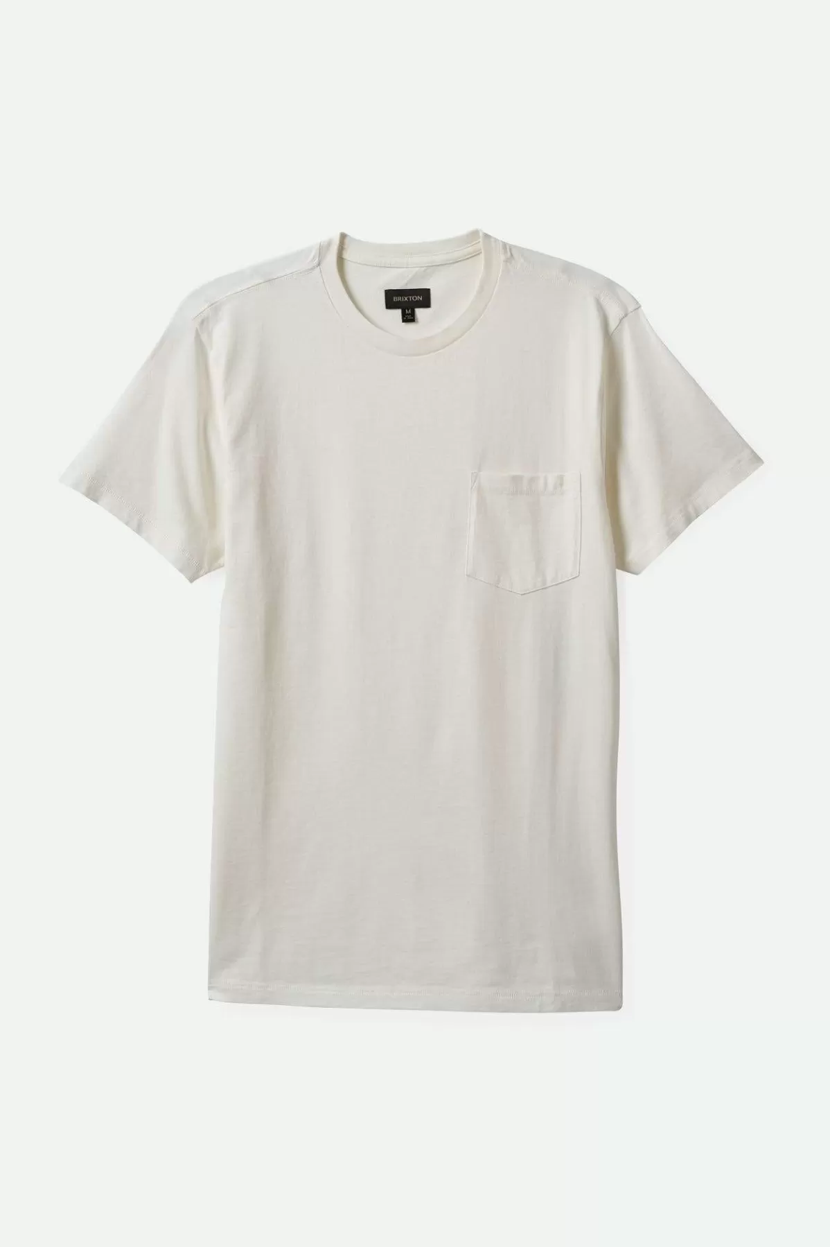 T-Shirts-Brixton Vintage Reserve S/S T-Shirt Off White Sol Wash